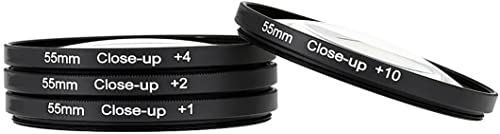 Yangers DSLR Kamera Nahaufnahme Makro Objektiv Filter Kit Set (+ 1, + 2, + 4, + 10 Vergrößerung) mit Aufbewahrungstasche (55 mm) von Yangers