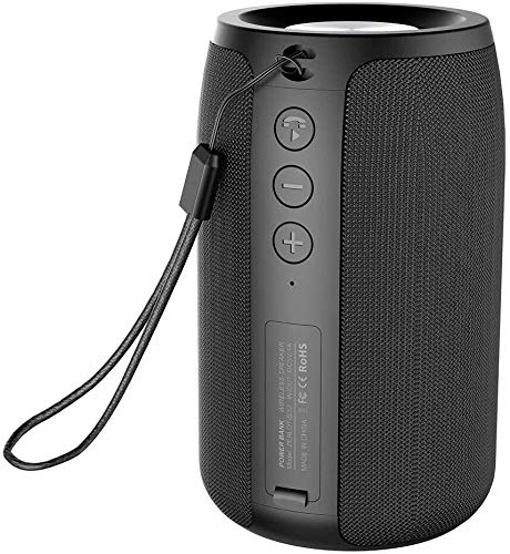 Yangers Kabelloser Bluetooth-Lautsprecher, tragbar, Mini Outdoor Travel Aux USB In Lautsprecher mit Mikrofon, wasserdicht für Zuhause drinnen und draußen (schwarz) von Yangers