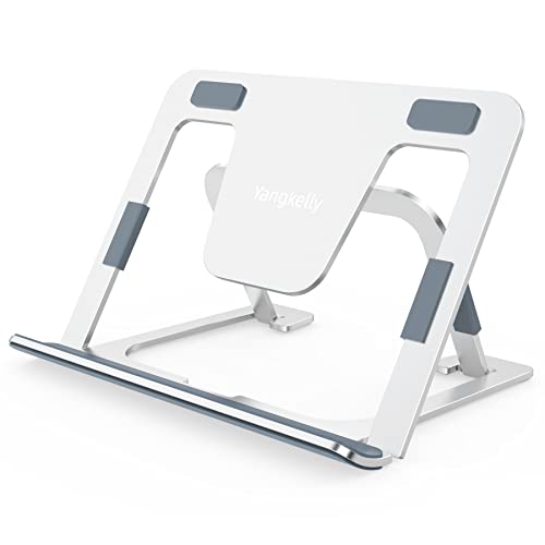 Tablet iPad Ständer Halterung Faltbar Verstellbar, Desktop Tablet Halter aus Aluminiumlegierung Zeichen ständer Handyhalter Dock für iPad 7 bis 12.9, Surfaces, Handys etc (Silber) von Yangkelly