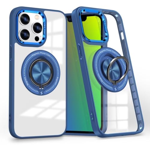 ESONG Transparent Handyhülle für iPhone 12/iPhone 12 PRO kompatibel Mag-safe, Dünne Cover mit 360 Grad Magnetische Ring Ständer, Weich TPU Silikon Bumper Stoßfeste Schutzhülle Case Dunkelblau ESONG Transparent Handyhülle für iPhone 12/iPhone 12 PRO kompatibel Mag-safe, Dünne Cover mit 360 Grad Magnetische Ring Ständer, Weich TPU Silikon Bumper Stoßfeste Schutzhülle Case Dunkelblau von Yanjieer