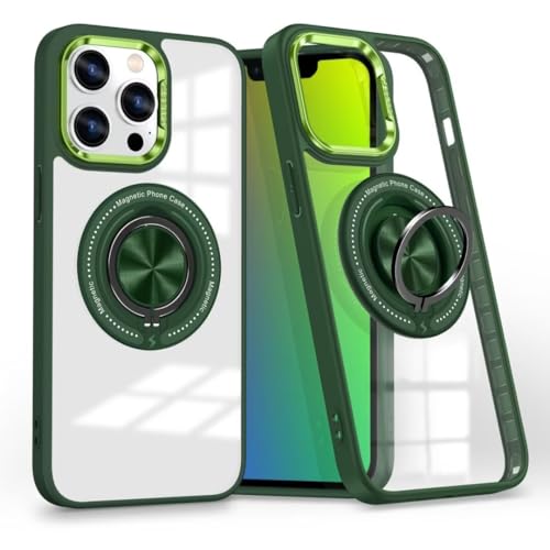Yanjieer ESONG Transparent Handyhülle für iPhone 11 Pro kompatibel Mag-Safe, Dünne Cover mit 360 Grad Magnetische Ring Ständer, Weich TPU Silikon Bumper Stoßfeste Schutzhülle Case Grün Yanjieer ESONG Transparent Handyhülle für iPhone 11 Pro kompatibel Mag-Safe, Dünne Cover mit 360 Grad Magnetische Ring Ständer, Weich TPU Silikon Bumper Stoßfeste Schutzhülle Case Grün von Yanjieer