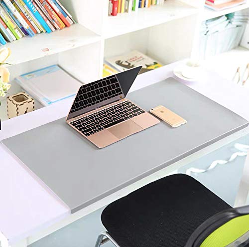 Robuste Schreibtischunterlage mit Kantenschutz, PU-Leder, 100 x 50 cm, erweitertes Mauspad, wasserdicht, rutschfest, kratzfest, Schreibunterlage für Büro, PC, Laptop von Yanman