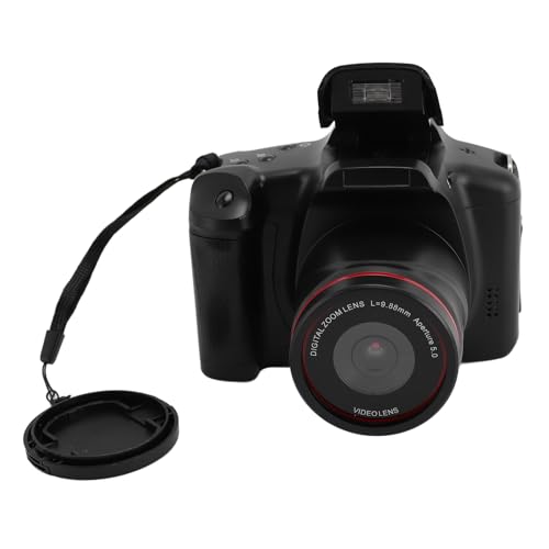 Digitalkamera für Fotografie und Video, 16 MP 1080P-Videokamera, 180°-Klappbildschirm, 16-facher Zoom, Anti-Shake, Kompakte Digitalkamera mit 2,4-Zoll-Bildschirm für Reisen, Vlog von Yanmis
