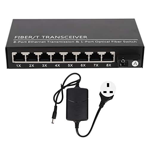 Ethernet-Fiber-Transceiver, 100 Mbps-Faser-Transceiver, RJ45-Anschluss, SC auf Ethernet-Switch, Singlemode-Faser SC (EU-Stecker) von Yanmis