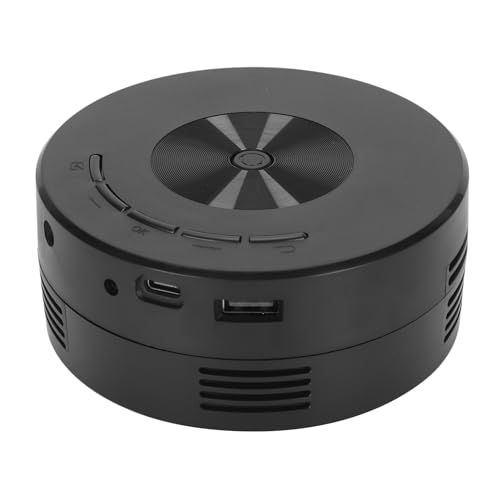 Projektor, Heimkino-Filmprojektor, Augenschutz, LED-Projektor, Eingebauter Lautsprecher für IOS und Android-Telefone (Black) von Yanmis