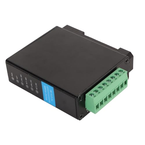 Serieller Ethernet-Server RS485 auf RJ45, Dual-Kanal Schienenmontage, RS232 auf RJ45 1200 bis 115 200 BPS – TCP/UDP, Ethernet-Port-Cascade für die Verwaltung von Yanmis