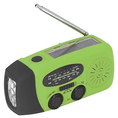 Solarhand -Kurbel Radio, Notfallradio FM/AM/WB (NOAA), mit Taschenlampen -LED -Licht, 360 ° Rotatable 5 Abschnitt Lange Antenne, Lautsprecher, 1200mah (Amerikanisches Modell) von Yanmis