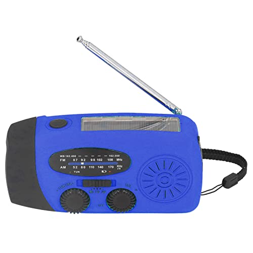 Solarhand -Kurbel Radio, Notfallradio FM/AM/WB (NOAA), mit Taschenlampen -LED -Licht, 360 ° Rotatable 5 Abschnitt Lange Antenne, Lautsprecher, 1200mah (Amerikanisches Modell) von Yanmis