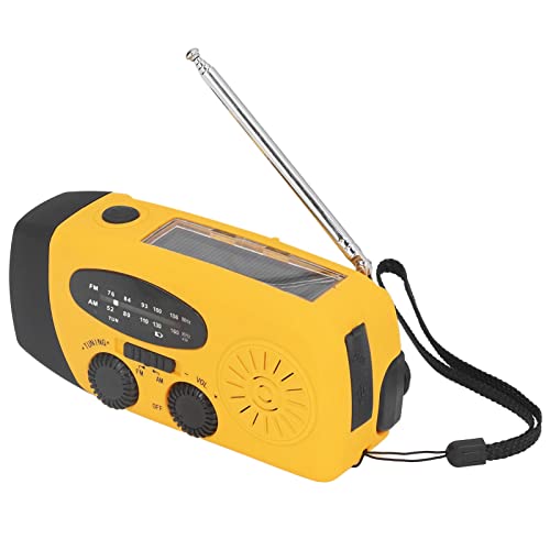 Solarhand -Kurbel Radio, Notfallradio FM/AM/WB (NOAA), mit Taschenlampen -LED -Licht, 360 ° Rotatable 5 Abschnitt Lange Antenne, Lautsprecher, 1200mah (japanischer Stil) von Yanmis