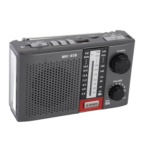 Tragbares AM -FM -Radio, AM FM SW Full Bands Handy Radio mit Taschenlampe Retractable Antenne, Ausgezeichneter Empfang, für Heimreisecamping Tragbares AM -FM -Radio, AM FM SW Full Bands Handy Radio mit Taschenlampe Retractable Antenne, Ausgezeichneter Empfang, für Heimreisecamping von Yanmis