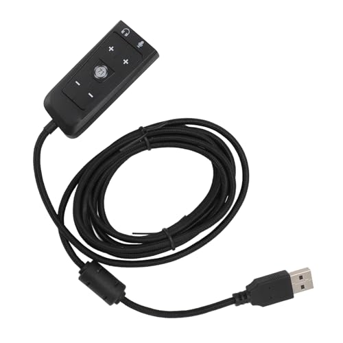 USB auf 3,5 Mm Jack -Audioadapter, USB -to -Kopfhörer -Jack -Adapter -Soundkarte, mit Kopfhörer und Mikrofonport für PC, Spielekonsole, Kompatibel mit Cloud II von Yanmis
