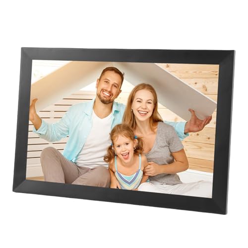 WI Fi Digital Bilderrahmen, Digitaler Fotorahmen 16,7 Zoll, 1920x1080 Auflösung, 1 GB DDR3 32 GB Speicher, LCD HD -Kapazitive Touchscreen Smart Cloud Electronic Album für (EU-Stecker) von Yanmis