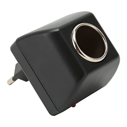 Wechselrichter AC auf DC 12V 1A Zigarettenanzünder Steckdose 110-240V AC auf 12V DC Netzteil mit LED Leuchtanzeige Auto Zigarettenanzünder Adapter (Stecker von Yanmis