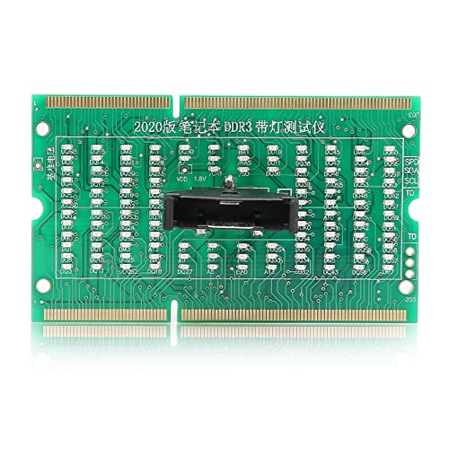 Yanmis Computer DDR3 -Speichertesterkarte, Mainboard -Speicher -Slot -Tester -Karte, Rückwärtsgut Vorwärts, Leichte Dioden Schnell Easy Analyzer Tester für den Laptop von Yanmis