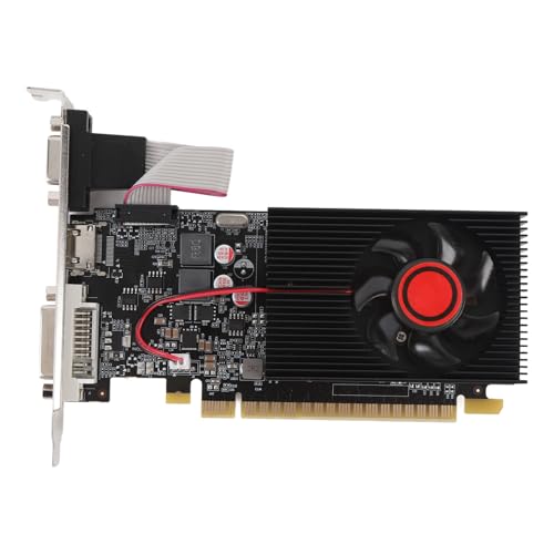 Yanmis Computer -Grafikkarte, GT730 2GB DDR3 64 -Bit -Gaming -Grafikkarte mit Double Cooling -Lüfter, Express 2.0 16x, DVI VGA HD Multimedia -Schnittstelle für PC von Yanmis
