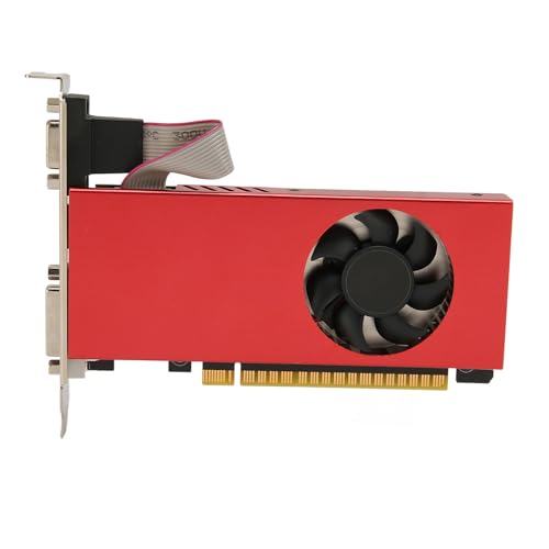 Yanmis GT740 Grafikkarte, 128Bit GDDR5 993/1250MHz PCI Express 3.0 Gaming GPU Grafikkarte, HDMI DVI mit Lüfter für Büro- und PC-Gaming von Yanmis