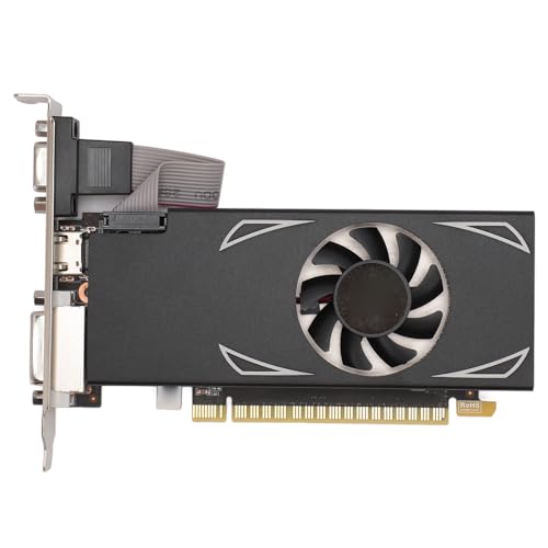 Yanmis GTX 750TI-Grafikkarte, 128 Bit GDDR5 1020/5000 MHz, PCI Express 3.0 Gaming GPU-Grafikkarte, HDMI VGA DVI mit Lüfter für Büro- und PC-Gaming von Yanmis