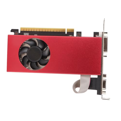Yanmis GTX 750TI Grafikkarte, 128Bit GDDR5 1020/1350MHz PCI Express 3.0 Gaming GPU Grafikkarte, HDMI DVI mit Lüfter für Büro- und PC-Gaming von Yanmis