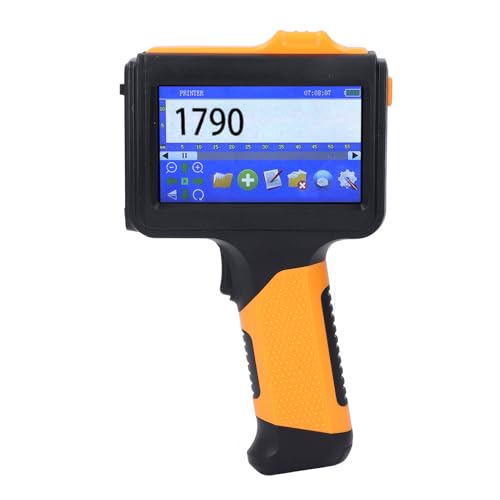 Yanmis Handheld-Tintenstrahldrucker mit 4,3-Zoll-Touchscreen, Tragbares 12,7-mm-BT-Tintenstrahlcodiergerät mit Tintenpatrone für QRCode-Barcode-Produktionsdatum-Uhrzeit-Nummerndruck von Yanmis