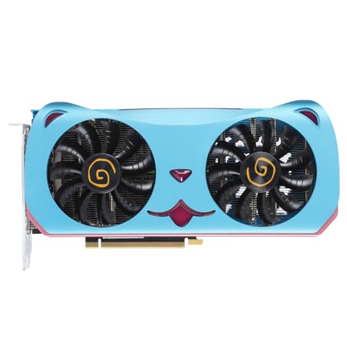Yanmis RTX 4060Ti-Grafikkarte, 128 Bit, 8 GB GDDR6, 2310/2250 MHz, PCI Express 4.0-Gaming-Grafikkarte, HDMI DP 2.1a mit Zwei Lüftern für Büro- und PC-Gaming von Yanmis