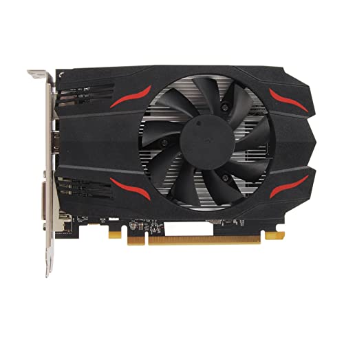 Yanmis RX 550 Grafikkarte, 128Bit 4GB GDDR5 1183/6000MHz PCI Express 3.0 Gaming GPU Grafikkarte, HDMI DP DVI mit Lüfter für Büro- und PC-Gaming von Yanmis