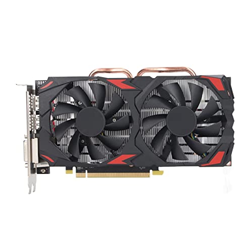 Yanmis RX 580 Grafikkarte, 256Bit 8GB GDDR5 1284/7000MHz PCI Express 3.0 Gaming GPU Grafikkarte, HDMI DPx3 DVI mit Zwei Lüftern für Büro- und PC-Gaming (RX580 8GB GDDR5 256BIT) von Yanmis
