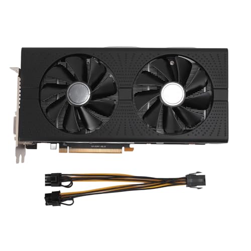 Yanmis RX590 8 GB GDDR5-Gaming-Grafikkarte, 256-Bit-Gaming-Grafikkarte GPU-Grafikkartenunterstützung für DirectX 12 Dual Fan Yanmis RX590 8 GB GDDR5-Gaming-Grafikkarte, 256-Bit-Gaming-Grafikkarte GPU-Grafikkartenunterstützung für DirectX 12 Dual Fan von Yanmis