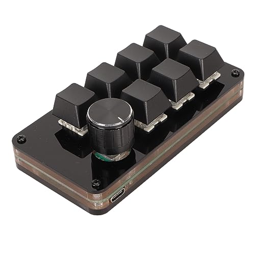 Yanmis -Tastatur mit 7 Tasten mit 1 Taste, mechanische Makro-Programm-Tastatur, personalisierbar, mit einer Hand, separates Tastenkabel, Hot-Swap-fähig mit blauem Schalter von Yanmis