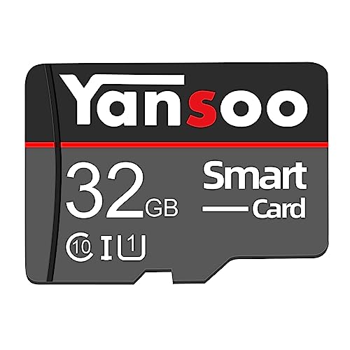 32 GB Micro-SD-Karte, Class 10 Speicherkarte High Speed TF Karte Flash Card Full HD Micro SD Karte für Dashcam, Spielgeräte, Smartphones, Tablet, PC von Yansoo