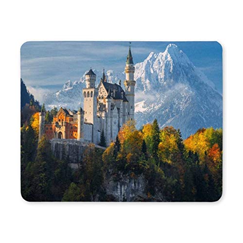 Gaming Mouse pad, mousepads, Schneeberg 旺斯坦 Baum - Burg und Computer - Maus. von Yanteng