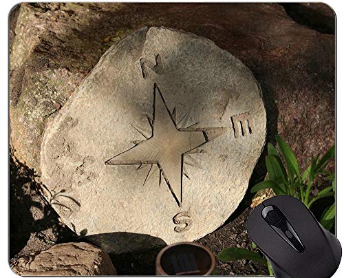 Kompass-Mausunterlage Personalisierte, alte Kompass-Kompass-Gummi-Mausunterlage von Yanteng