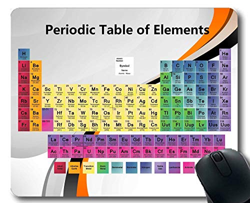 Mauspads, Farbiges Periodensystem der Elemente-Mäusematte, Pädagogisches Wissenschafts-Dickes großes Gummi-Mousepad von Yanteng