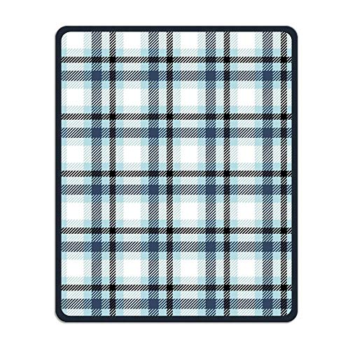 Yanteng Präzise nähte und dauerhafte monochrom Blau Karierten karo - Zu meiner eigenen Mousepad wasserdichte Maske und Anti - rutsch - Base - Büro Office Research Maus von YENDOSTEEN