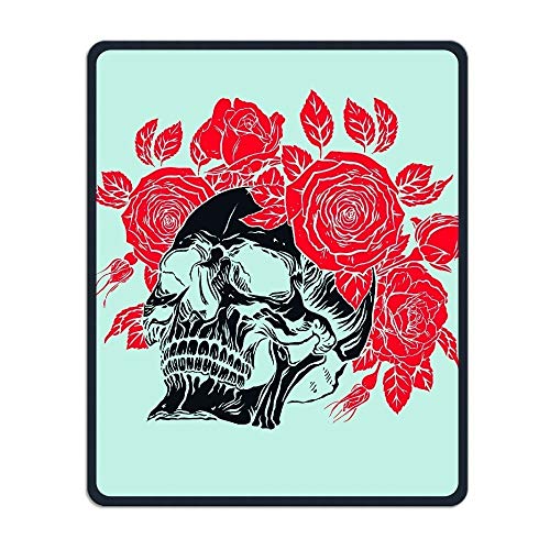 Präzision und dauerhaften Blauen Blumen - Mousepad schädel wasserdichte mousepads MIT rutschfesten Gummi - Basis in der Forschung Spielen Männer und Frauen im Büro Mousepad von Yanteng