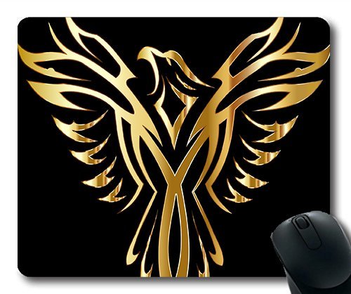 Yanteng (Precision Lock Edge Mouse pad) Phoenix Bird Legendary Mythical Fictional Line Art Gaming Mouse pad Mouse mat for mac or Computer von Yanteng