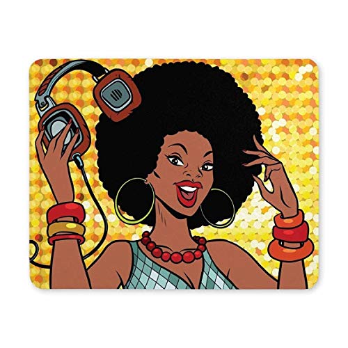 Yanteng Gaming Mouse pad, Maus - Pads rechteckige afroamerikanische Frauen Nicht durch DJ und kopfhörer - Mousepad Gaming Mouse pad von Yanteng