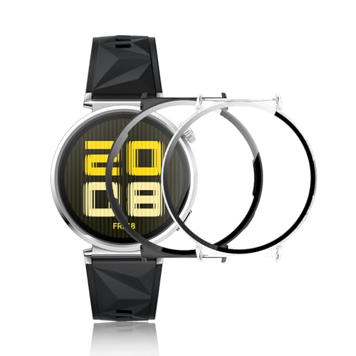 Yantree Hard Hülle Mit Glas Displayschutz Kompatibel mit Huawei Watch GT5/GT 5 41MM, 360 Grad Rundum Stoßfeste Schutzhülle, Kratzfeste Hard PC Ultra Dünne Cover, Schwarz + Transparente von Yantree