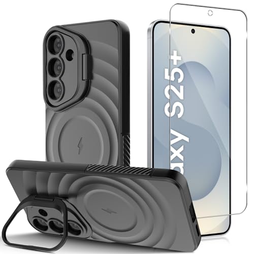 Yantree Hülle für Samsung Galaxy S25 Plus für Magsafe, 9H Härte Schutzfolie für Panzerglas + Militärniveau Stoßfest Kratzfest Magnetische Case Handyhülle, Militärniveau Stoßfest Kratzfest, Schwarz Yantree Hülle für Samsung Galaxy S25 Plus für Magsafe, 9H Härte Schutzfolie für Panzerglas + Militärniveau Stoßfest Kratzfest Magnetische Case Handyhülle, Militärniveau Stoßfest Kratzfest, Schwarz von Yantree