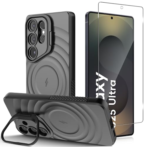 Yantree Hülle für Samsung Galaxy S25 Ultra für Magsafe, 9H Härte Schutzfolie für Panzerglas + Militärniveau Stoßfest Kratzfest Magnetische Case Handyhülle, Militärniveau Stoßfest Kratzfest, Schwarz Yantree Hülle für Samsung Galaxy S25 Ultra für Magsafe, 9H Härte Schutzfolie für Panzerglas + Militärniveau Stoßfest Kratzfest Magnetische Case Handyhülle, Militärniveau Stoßfest Kratzfest, Schwarz von Yantree