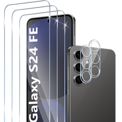 Yantree Schutzfolie Kompatibel mit Samsung Galaxy S24 FE 5G für Panzerglas, 3 Pcs 9H Härte Displayschutz + 2 Pcs Kameraschutz, Anti-Fingerabdruck Anti-Bläschen Anti-Kratzen HD-Klar Schutzglas Yantree Schutzfolie Kompatibel mit Samsung Galaxy S24 FE 5G für Panzerglas, 3 Pcs 9H Härte Displayschutz + 2 Pcs Kameraschutz, Anti-Fingerabdruck Anti-Bläschen Anti-Kratzen HD-Klar Schutzglas von Yantree