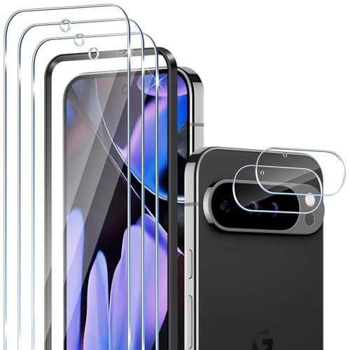 Yantree Schutzfolie kompatibel mit Google Pixel 9 Pro für Panzerglas, 3 Pcs 9H Härte Displayschutz + 2 Pcs Kameraschutz mit Rahmen-Installationshilfe, Anti-Fingerabdruck Anti-Bläschen Schutzglas Yantree Schutzfolie kompatibel mit Google Pixel 9 Pro für Panzerglas, 3 Pcs 9H Härte Displayschutz + 2 Pcs Kameraschutz mit Rahmen-Installationshilfe, Anti-Fingerabdruck Anti-Bläschen Schutzglas von Yantree