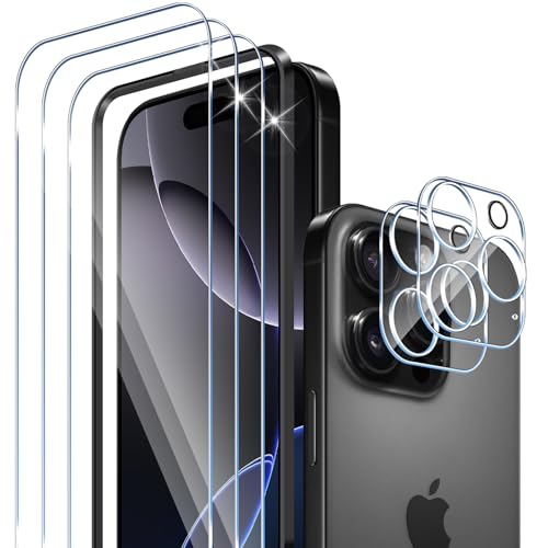 Yantree Kompatibel mit iPhone 16 Pro für Panzerglas, 3 Pcs 9H Härte Schutzfolie + 2 Pcs Kameraschutz mit Rahmen-Installationshilfe, Anti-Fingerabdruck Anti-Bläschen Displayschutz Schutzglas Yantree Kompatibel mit iPhone 16 Pro für Panzerglas, 3 Pcs 9H Härte Schutzfolie + 2 Pcs Kameraschutz mit Rahmen-Installationshilfe, Anti-Fingerabdruck Anti-Bläschen Displayschutz Schutzglas von Yantree