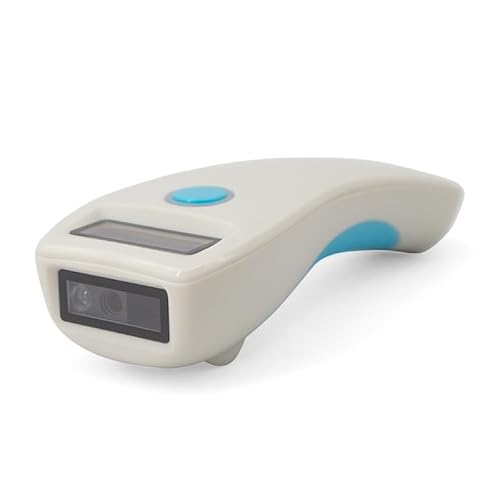 YANZEO Barcode-Scanner, Tragbar Mini-2D-Barcode-Leser, Handgerät, USB, 2,4 G, QR-Code-Scanner, kabellos, Bluetooth, für Windows iOS Android System (Weiß) von Yanzeo