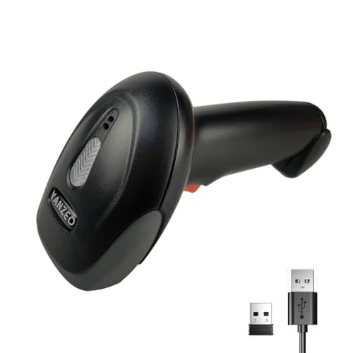 YANZEO L6811 Barcode Scanner 1D Wireless Barcode Reader 2.4G und USB Kabel Handheld Barcode Scanner für Windows, Android, iOS und PC von Yanzeo