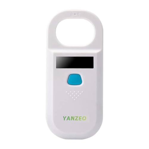 Yanzeo Haustier-Mikrochip-Scanner, RFID EMID Tier Handlesegerät, 134.2kHz Haustier-ID-Scanner wiederaufladbar Tier-Chip-Registrierung, Haustier-Tag-Scanner FDX-B(ISO 11784/11785) von Yanzeo