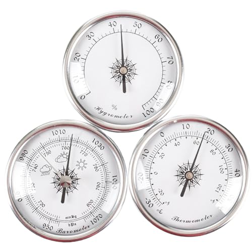 Barometer, Barometer für das Haus, 7, 2 * 7, 2 cm Wand-Thermometer-Hygrometer, 3 Stcs Wireless Wetterstation für den Haushaltsgebrauch, Silber Digital Barometer, Barometer für das Haus, 7, 2 * 7, 2 cm Wand-Thermometer-Hygrometer, 3 Stcs Wireless Wetterstation für den Haushaltsgebrauch, Silber Digital von Yaoliucp