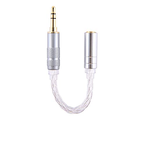 Yaowanguan 3,5mm Stereo Stecker auf 2,5mm symmetrische Buchse Adapterkabel/Kopfhörer/Verstärker, Stecker auf Stecker vergoldet OCC Konverter Stecker Adapter 14cm/5,51Zoll von Yaowanguan