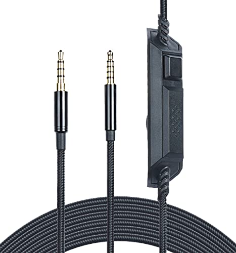 Yaowanguan Ersatz Inline Lautstärkeregelung Kabel für Logitech G433/G233/G Pro/G Pro X/G PRO X 2 Gaming Headsets (2m/6.6Fuß, 3.5mm schwarz) von Yaowanguan