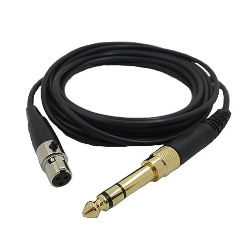 Yaowanguan Kabel für AKG Q701 K712 K702 K271S K240S K240MK K181 K141 Kopfhörer,Ersatz-Audiokabel mit 6.35mm Adapter,3m/9.9ft,Schwarz von Yaowanguan