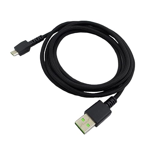 Yaowanguan USB-Schnellladekabel für Razer Naga Pro/DeathAdder V2 Pro/Viper Ultimate/Basilisk Ultimate Gaming-Maus,Ersatz Micro USB-Ladekabel(Schwarz) von Yaowanguan